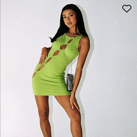 Princess Polly | Dresses | Vinnie Mini Dress Green | Poshmark